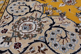 Persian Nain Hand Knotted Wool & Silk Rug - 9' 2" X 12' 2"