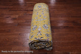 Gold Persian Nain Hand-Knotted Wool & Silk Rug - 9' 1" X 18' 2"