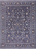Grey Persian Nain Hand Knotted Wool & Silk Rug - 8' 11" X 12' 3"