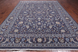 Grey Persian Nain Hand Knotted Wool & Silk Rug - 8' 11" X 12' 3"