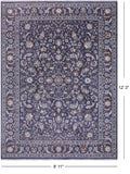 Grey Persian Nain Hand Knotted Wool & Silk Rug - 8' 11" X 12' 3"