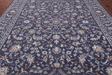 Grey Persian Nain Hand Knotted Wool & Silk Rug - 8' 11" X 12' 3"