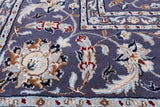 Grey Persian Nain Hand Knotted Wool & Silk Rug - 8' 11" X 12' 3"