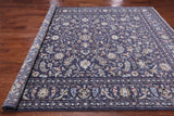 Grey Persian Nain Hand Knotted Wool & Silk Rug - 8' 0" X 10' 1"