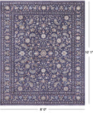Grey Persian Nain Hand Knotted Wool & Silk Rug - 8' 0" X 10' 1"