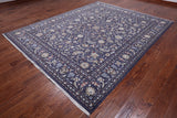 Grey Persian Nain Hand Knotted Wool & Silk Rug - 8' 0" X 10' 1"