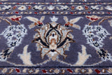 Grey Persian Nain Hand Knotted Wool & Silk Rug - 8' 0" X 10' 1"