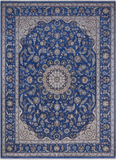 Blue Persian Nain Hand Knotted Wool & Silk Rug - 8' 11" X 12' 4"