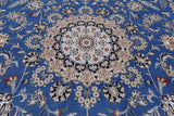 Blue Persian Nain Hand Knotted Wool & Silk Rug - 8' 11" X 12' 4"