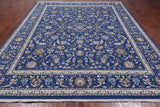 Blue Persian Nain Hand Knotted Wool & Silk Rug - 8' 0" X 10' 1"