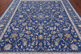 Blue Persian Nain Hand Knotted Wool & Silk Rug - 8' 0" X 10' 1"