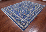 Blue Persian Nain Hand Knotted Wool & Silk Rug - 8' 0" X 10' 1"
