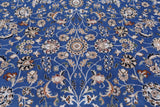 Blue Persian Nain Hand Knotted Wool & Silk Rug - 8' 0" X 10' 1"