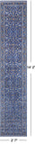 Blue Persian Nain Hand Knotted Wool & Silk Rug - 2' 7" X 14' 2"