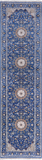 Blue Persian Nain Handmade Wool & Silk Rug - 2' 8" X 10' 3"