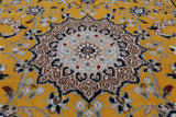 Gold Persian Nain Hand-Knotted Wool & Silk Runner Rug - 2' 8" X 10' 1"