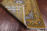 Gold Persian Nain Hand-Knotted Wool & Silk Runner Rug - 2' 8" X 10' 1"