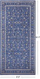 Blue Persian Nain Hand Knotted Wool & Silk Rug - 9' 0" X 19' 1"