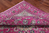 Pink Square Persian Nain Hand-Knotted Wool & Silk Rug - 8' 1" X 8' 1"