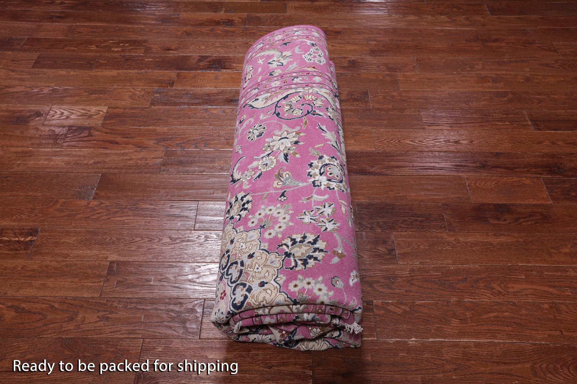 Pink Square Persian Nain Hand-Knotted Wool & Silk Rug - 8' 1" X 8' 1"