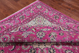 Pink Square Persian Nain Handmade Wool & Silk Rug - 9' 0" X 9' 0"
