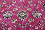 Pink Persian Nain Hand Knotted Wool & Silk Rug - 9' 1" X 12' 2"