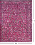 Pink Persian Nain Hand Knotted Wool & Silk Rug - 9' 1" X 12' 2"