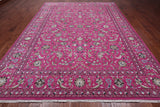 Pink Persian Nain Hand Knotted Wool & Silk Rug - 9' 1" X 12' 2"