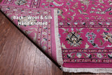 Pink Persian Nain Hand Knotted Wool & Silk Rug - 9' 1" X 12' 2"