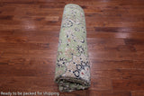 Green Square Persian Nain Hand Knotted Wool & Silk Rug - 8' 2" X 8' 2"