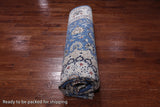 Blue Persian Nain Hand Knotted Wool & Silk Rug - 10' 3" X 14' 5"
