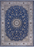 Blue Persian Nain Hand Knotted Wool & Silk Rug - 10' 3" X 14' 5"