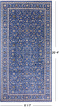 Blue Persian Nain Handmade Wool & Silk Rug - 9' 11" X 20' 4"