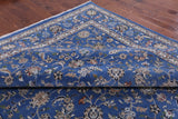 Blue Persian Nain Handmade Wool & Silk Rug - 9' 11" X 20' 4"