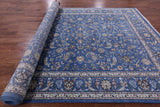 Blue Persian Nain Handmade Wool & Silk Rug - 9' 11" X 20' 4"