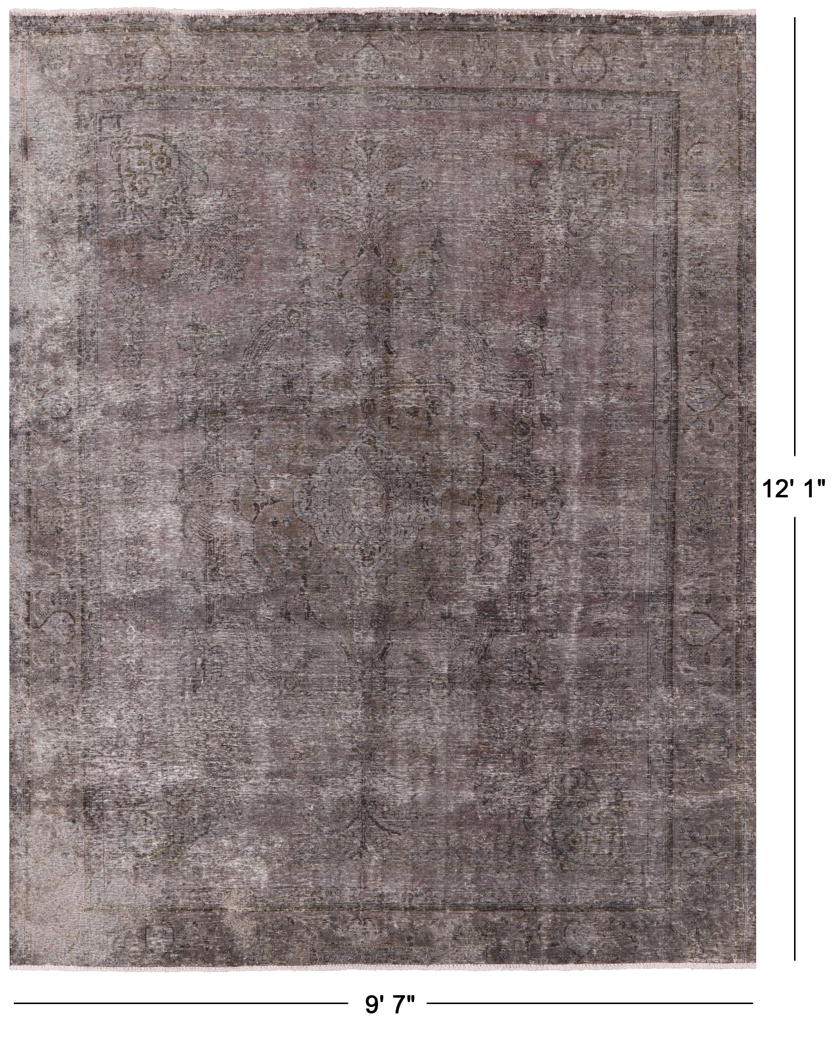 Persian Overdyed Hand Knotted Wool Area Rug - 9' 7" X 12' 1" - Golden Nile