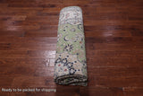 Green Square Persian Nain Handmade Wool & Silk Rug - 8' 1" X 8' 1"