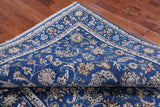 Blue Persian Nain Hand Knotted Wool & Silk Rug - 6' 0" X 9' 2"