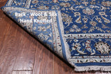 Blue Persian Nain Hand Knotted Wool & Silk Rug - 6' 0" X 9' 2"