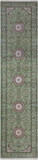 Green Persian Nain Handmade Wool & Silk Runner Rug - 2' 9" X 11' 10"