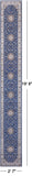 Blue Persian Nain Hand-Knotted Wool & Silk Rug - 2' 7" X 19' 8"