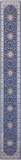 Blue Persian Nain Hand-Knotted Wool & Silk Rug - 2' 7" X 19' 8"
