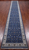 Persian Nain Hand Knotted Wool & Silk Rug - 2' 9" X 17' 10"