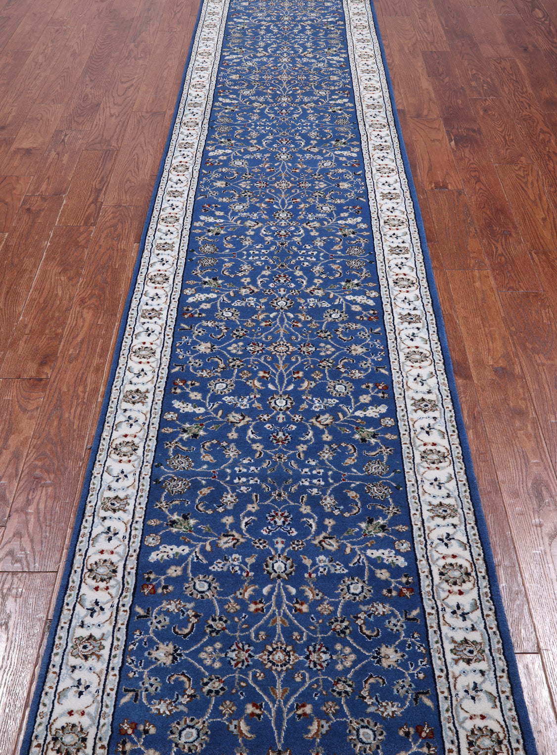 Persian Nain Hand Knotted Wool & Silk Rug - 2' 9" X 17' 10"