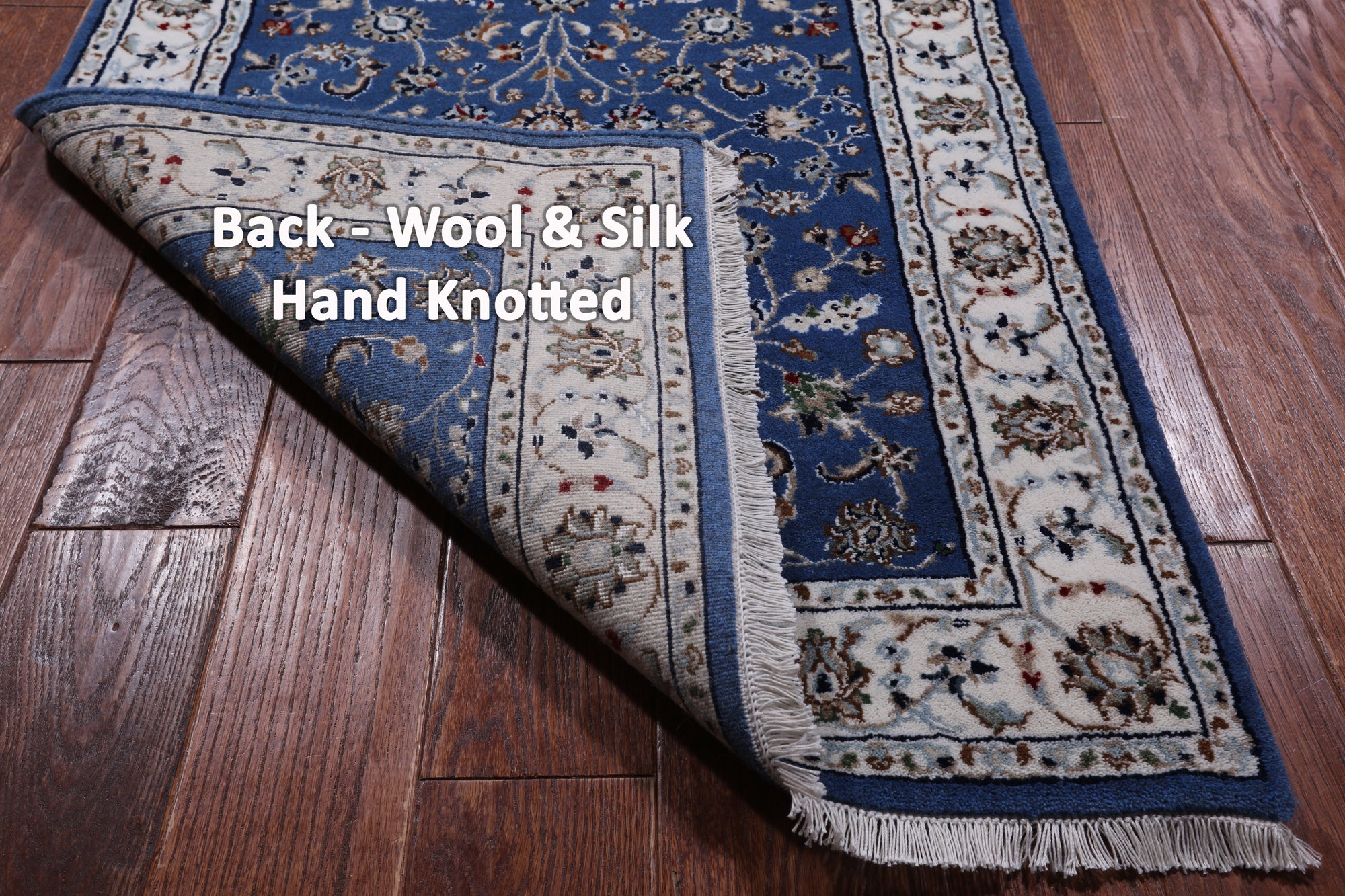 Persian Nain Hand Knotted Wool & Silk Rug - 2' 9" X 17' 10"