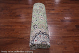 Green Persian Nain Hand-Knotted Wool & Silk Rug - 10' 3" X 14' 2"