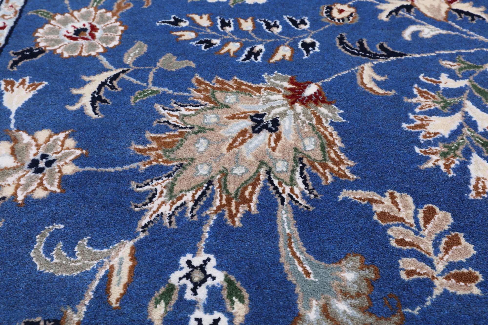 Persian Nain Hand-Knotted Wool & Silk Rug - 9' 11" X 14' 3"
