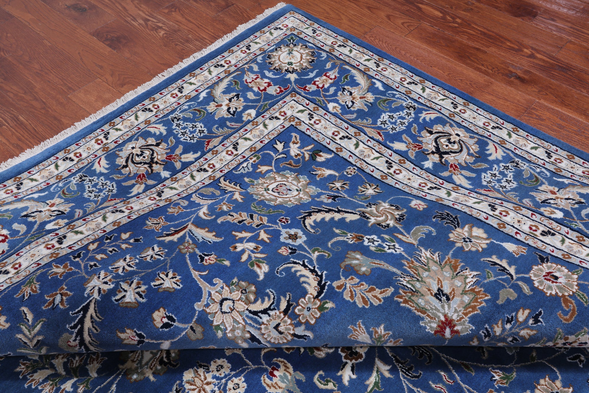 Persian Nain Hand-Knotted Wool & Silk Rug - 9' 11" X 14' 3"