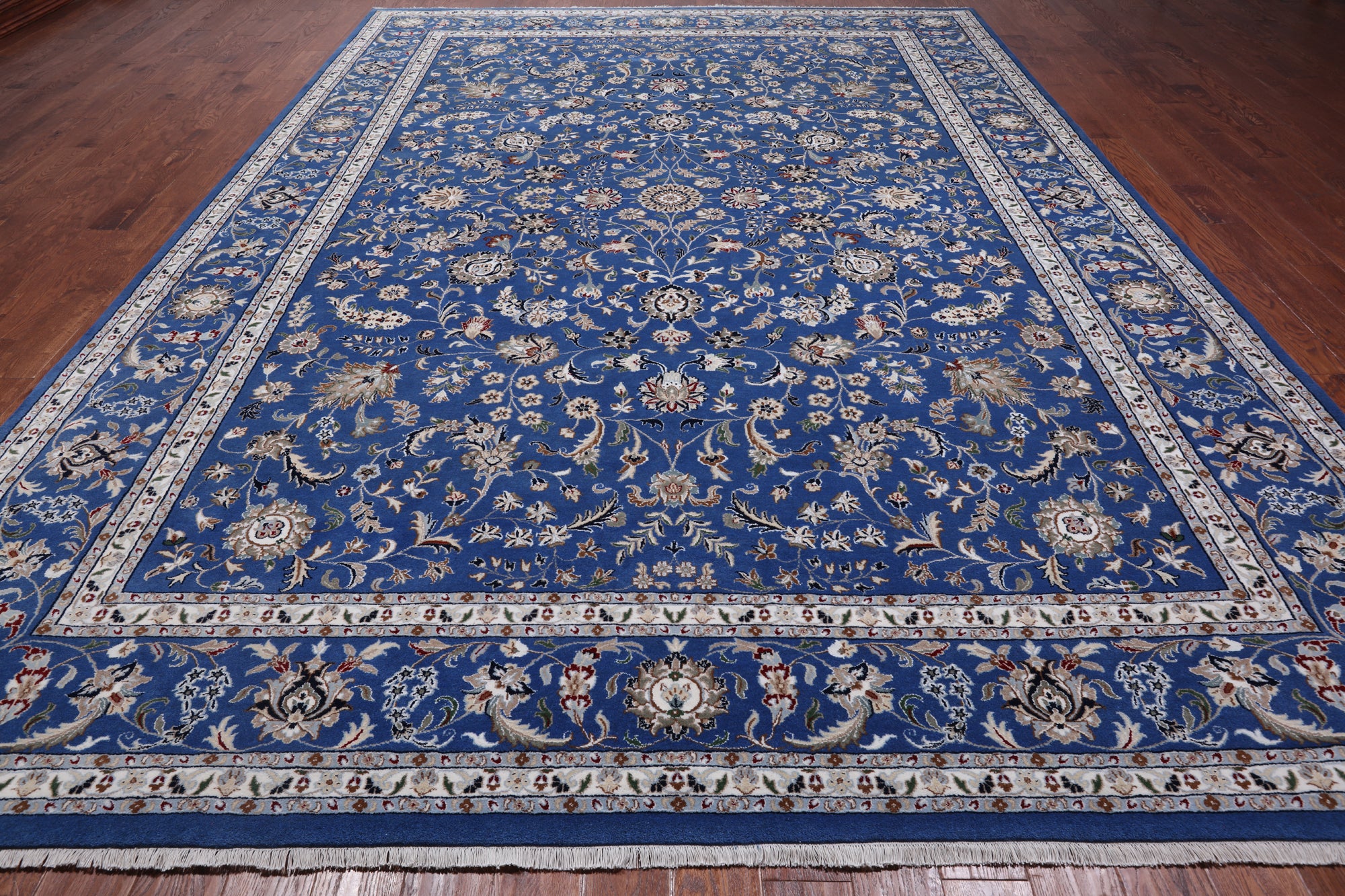 Persian Nain Hand-Knotted Wool & Silk Rug - 9' 11" X 14' 3"