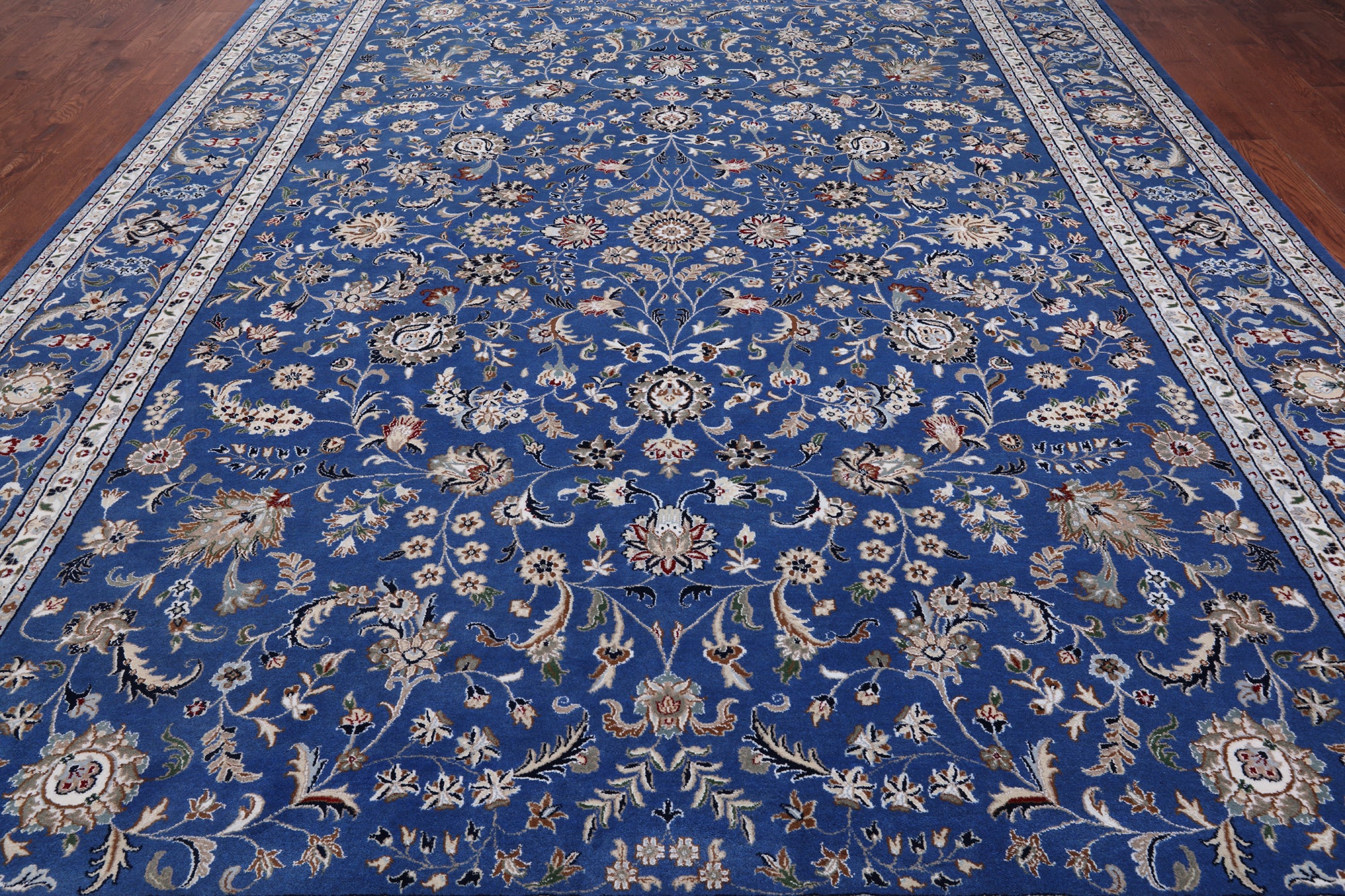 Persian Nain Hand-Knotted Wool & Silk Rug - 9' 11" X 14' 3"